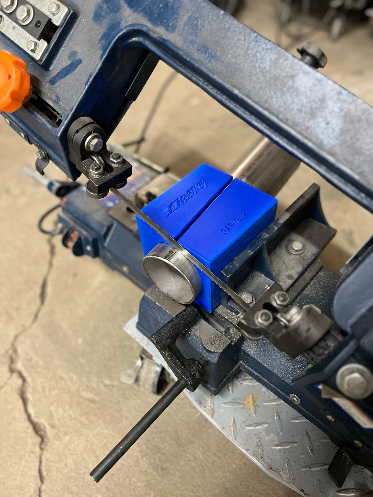 3" Tube - 15° Pie Cut - Horizontal Bandsaw Fixture