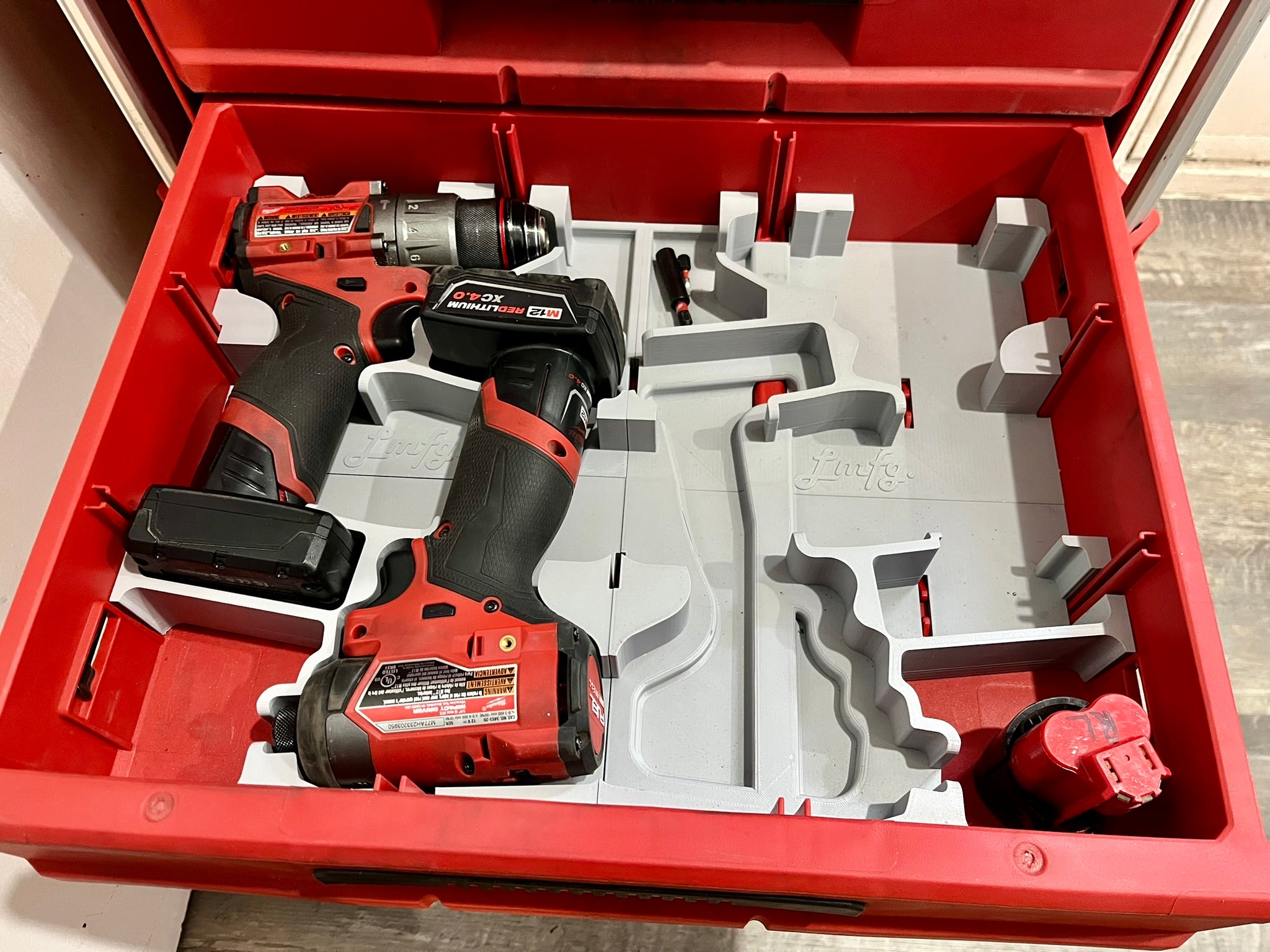 M12 Milwaukee - Drill & Impact (Gen 3) Packout Organizer - 3 Drawer Only