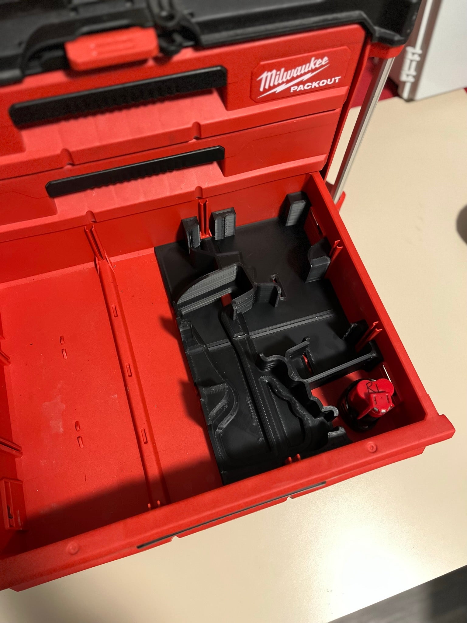 Packout organizer for M12 Drill and impact driver
